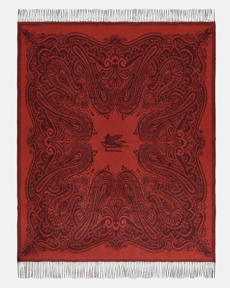 Etro Decke aus Wolle und Kaschmir Rot