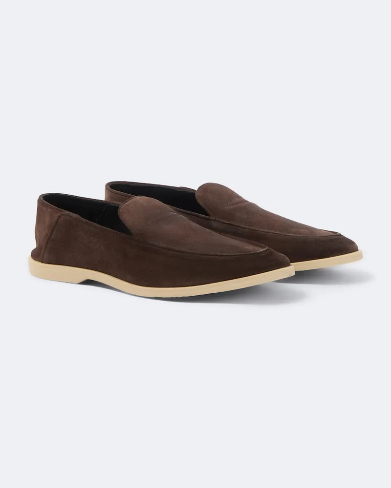 George Cleverley Loafer aus Veloursleder Braun