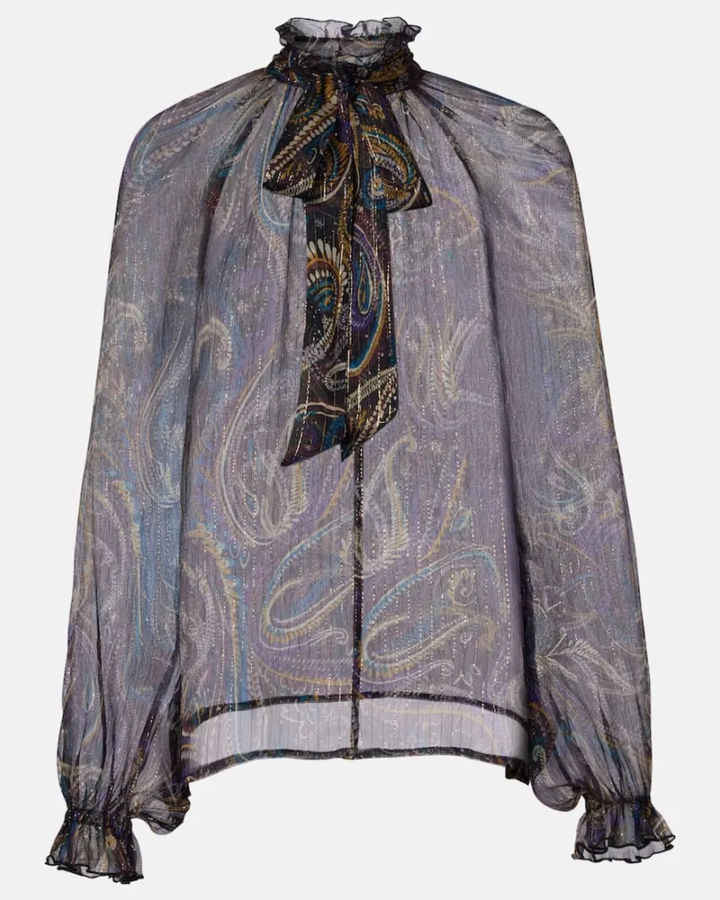 Etro Bedruckte Bluse aus einem Seidengemisch Multicolor