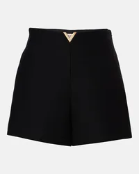 Valentino Garavani Shorts VGold aus Crepe Couture Schwarz