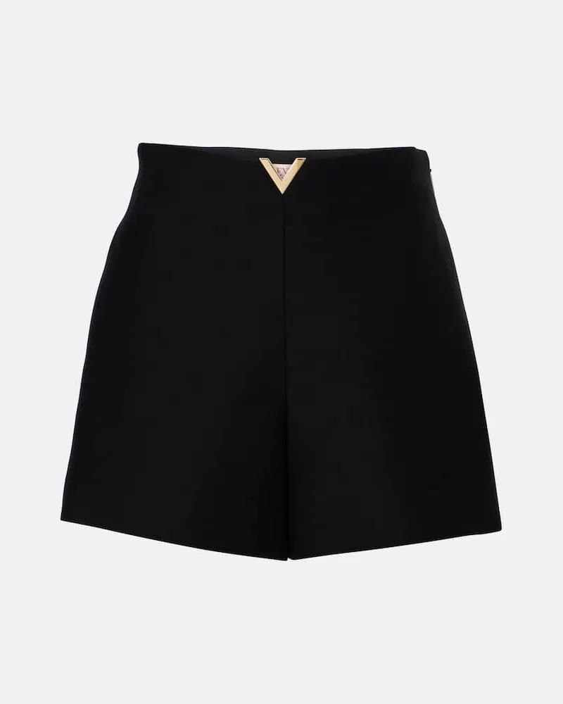 Valentino Garavani Shorts VGold aus Crepe Couture Schwarz