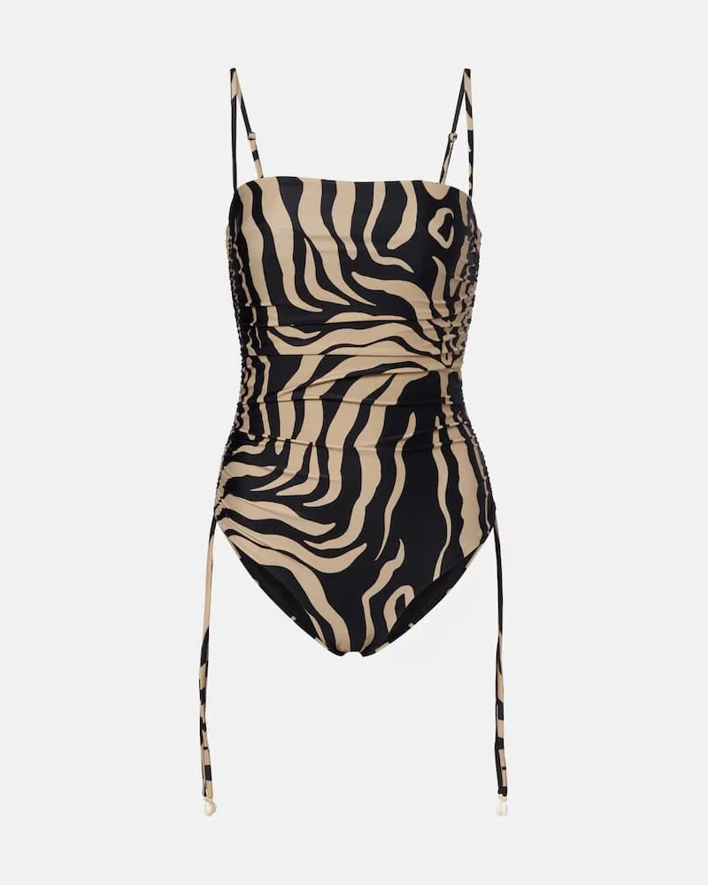 Johanna Ortiz Bedruckter Badeanzug Tarangire Beige