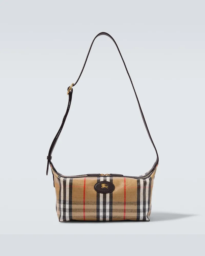 Burberry Crossbody Bag Burberry Check mit Leder Beige