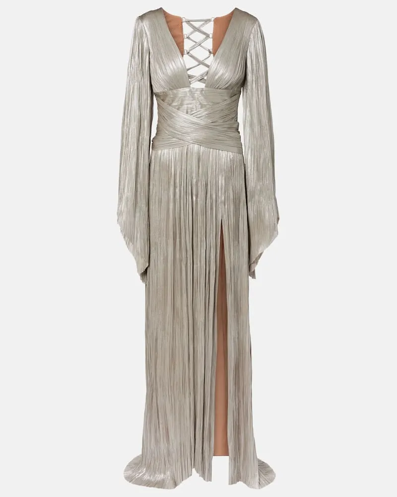 Maria Lucia Hohan Robe Alana aus Seidentüll Silber