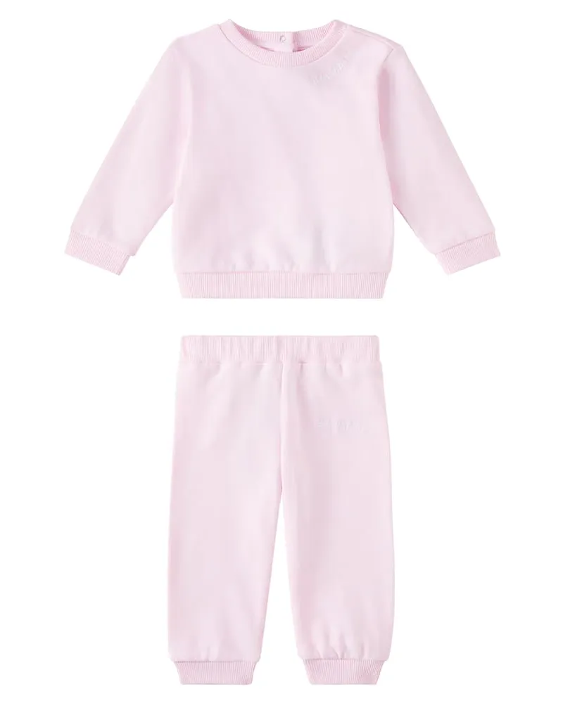 Balmain Baby Set aus Sweatshirt und Jogginghose Rosa