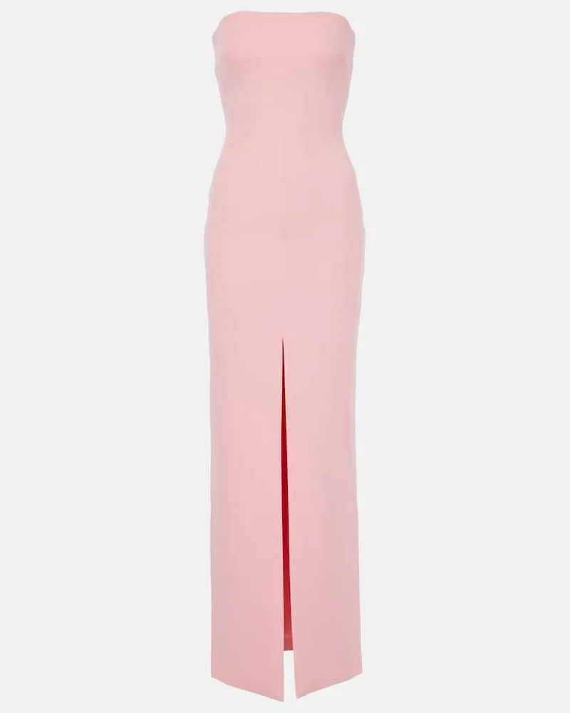 Solace London Robe Bysha aus Crêpe Pink