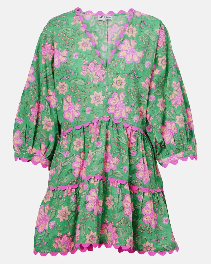 Juliet Dunn Bedrucktes Minikleid aus Baumwolle Multicolor