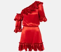 Minikleid aus Seidensatin