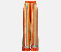 Weite Hose aus Seide