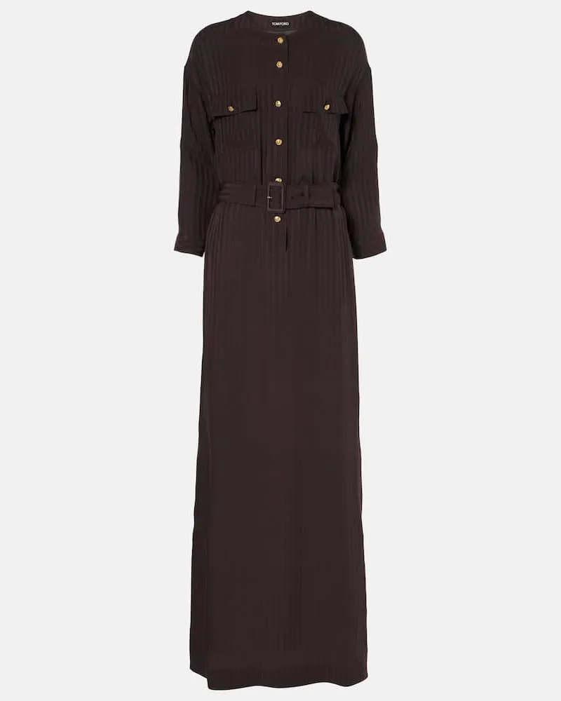Tom Ford Hemdblusenkleid Braun