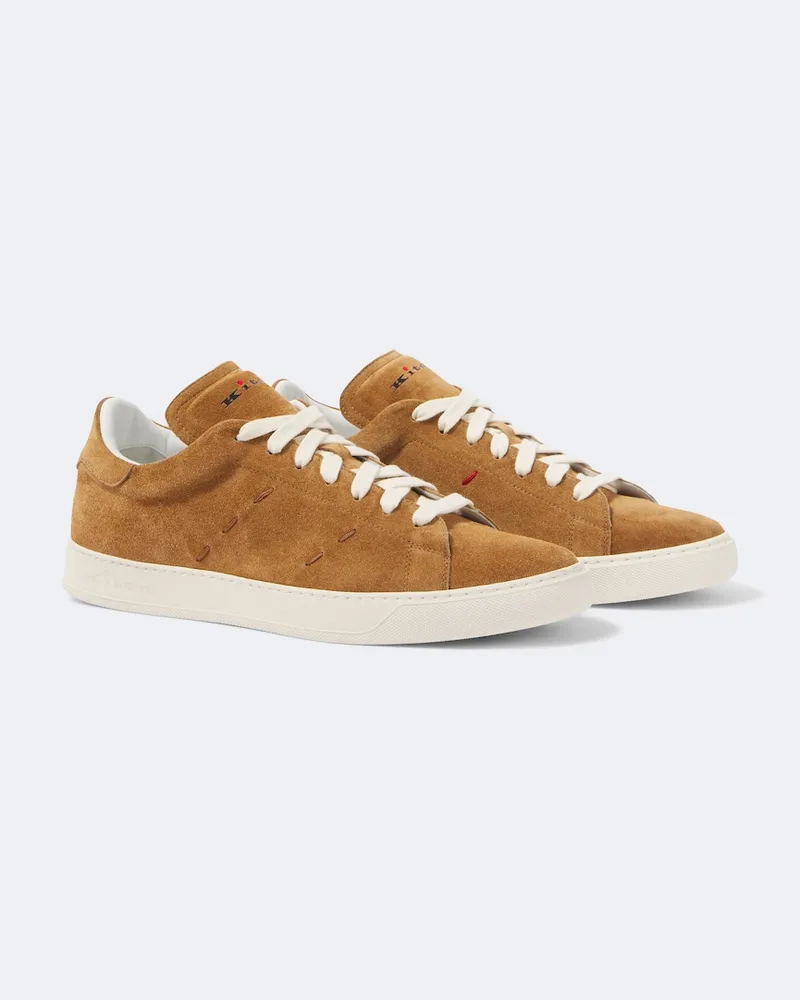 Kiton Sneakers aus Veloursleder Braun