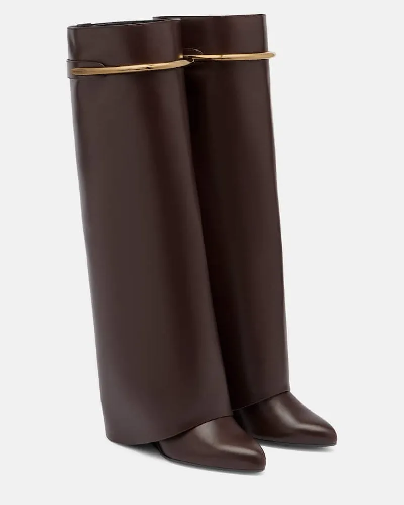 Givenchy Stiefel Shark 95 aus Leder Braun