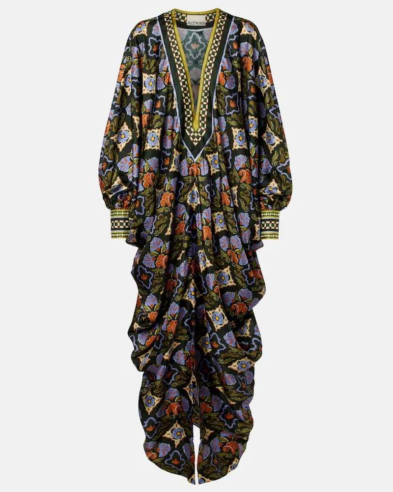 ALEMAIS Alémais Kaftan Cece aus Seide Multicolor
