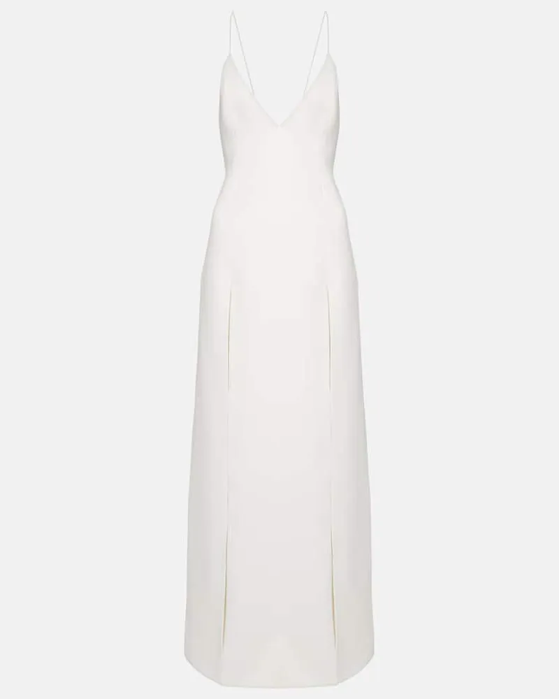 KHAITE Slipdress Nonya aus Satin Weiß