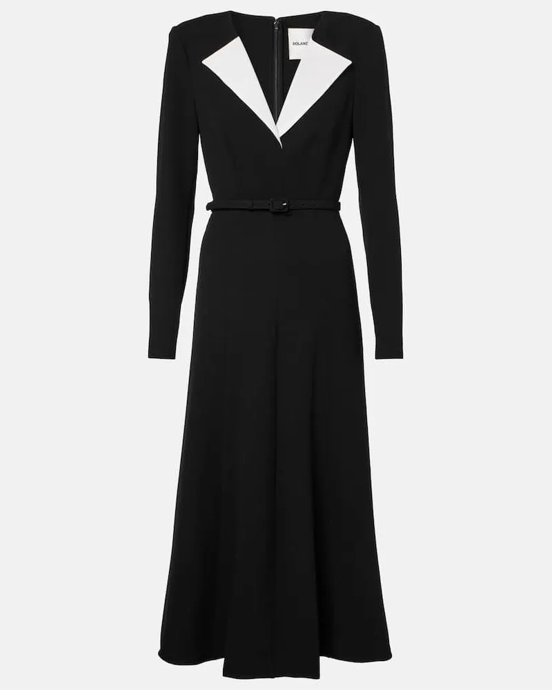 Roland Mouret Midikleid aus Cady Schwarz