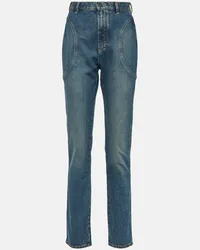 Alaïa Alaia High-Rise Slim Jeans Blau