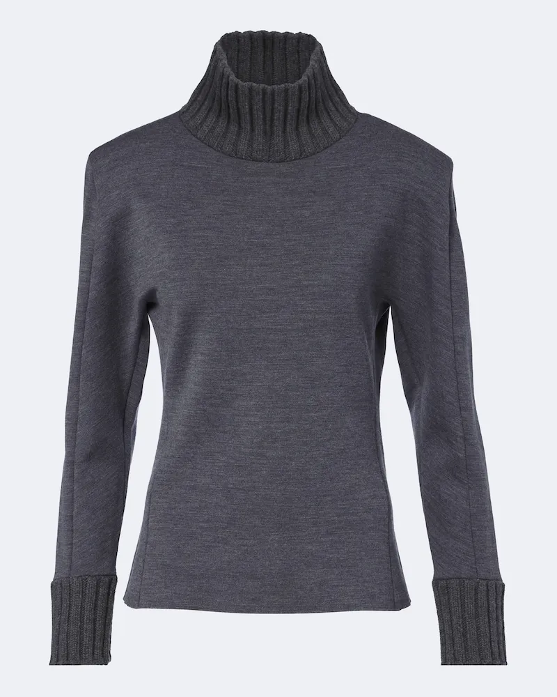Bottega Veneta Rollkragenpullover aus einem Wollgemisch Grau