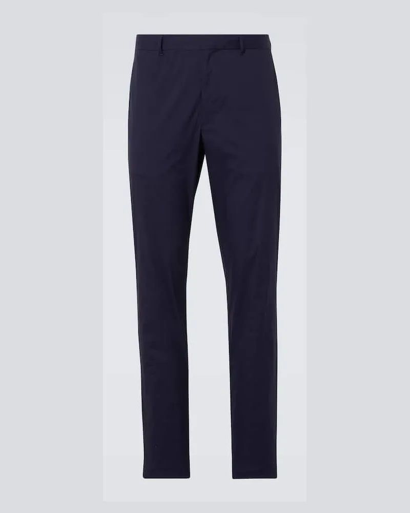 Prada Gerade Hose aus einem Baumwollgemisch Schwarz