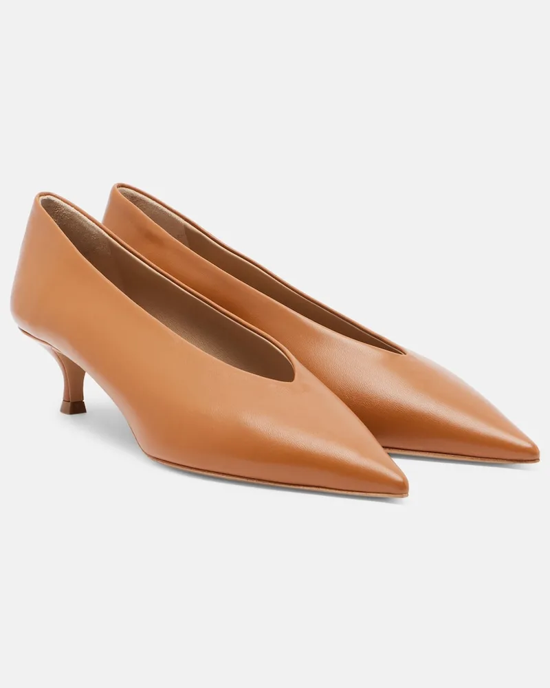 Le Monde Béryl Le Monde Béryl Pumps Babouche aus Leder Beige