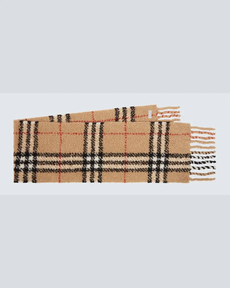 Burberry Schal Burberry Check aus Bouclé Beige