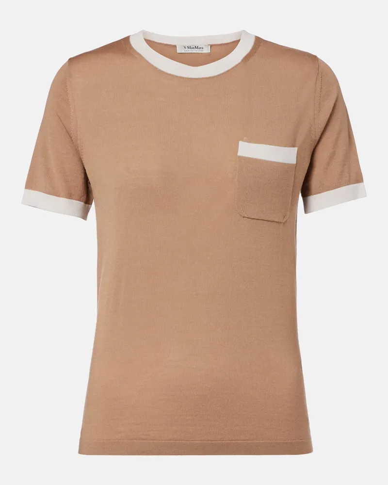 Max Mara Top Egidio aus Schurwolle Braun
