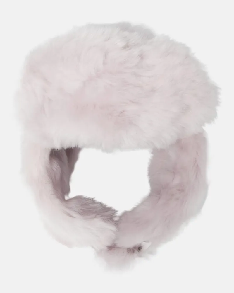 Burberry Mütze aus Shearling Violett