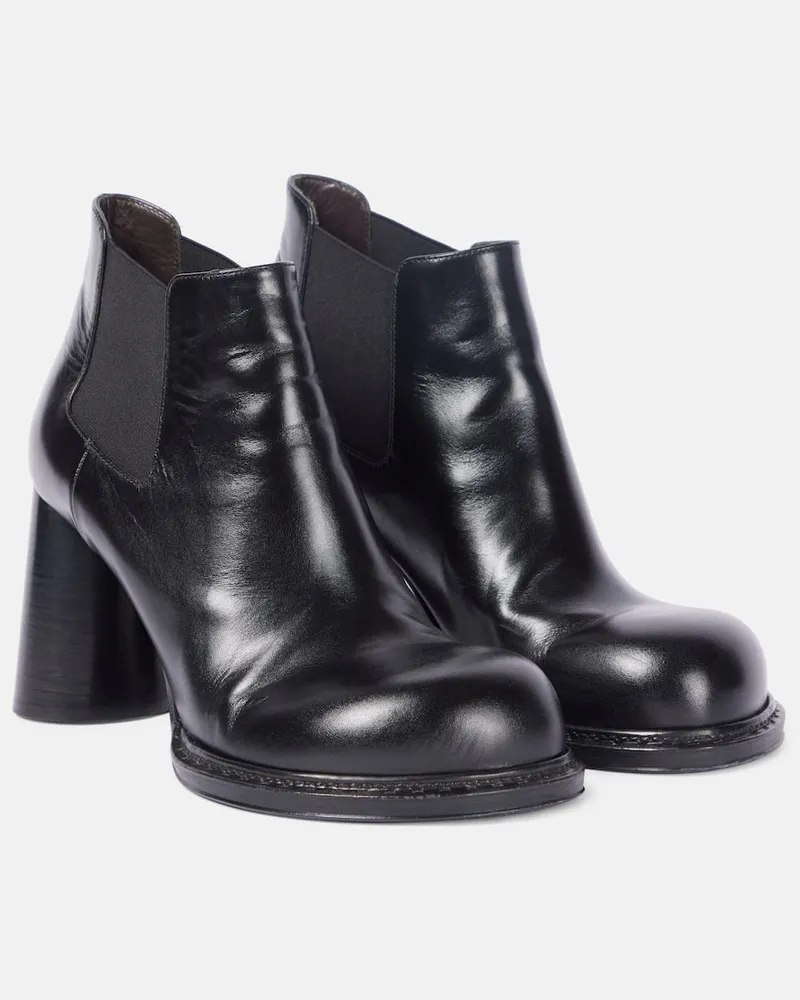 Bottega Veneta Chelsea Boots Cliff aus Leder Schwarz