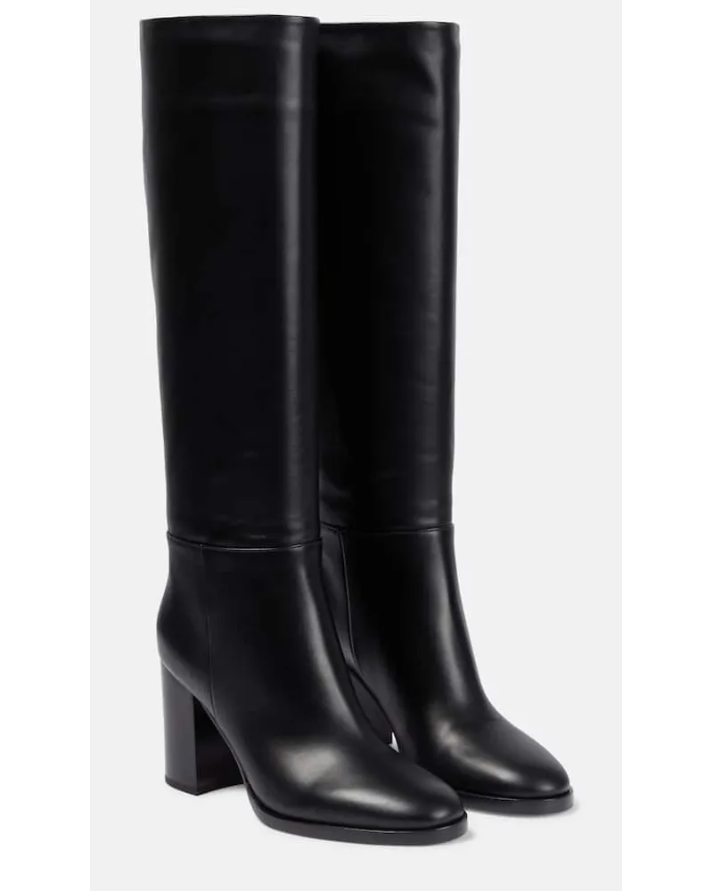 Gianvito Rossi Stiefel Santiago aus Leder Schwarz