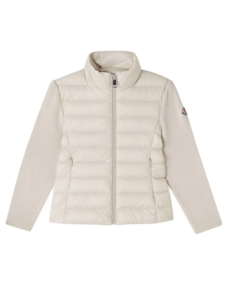 Moncler Daunenjacke mit Strick Beige