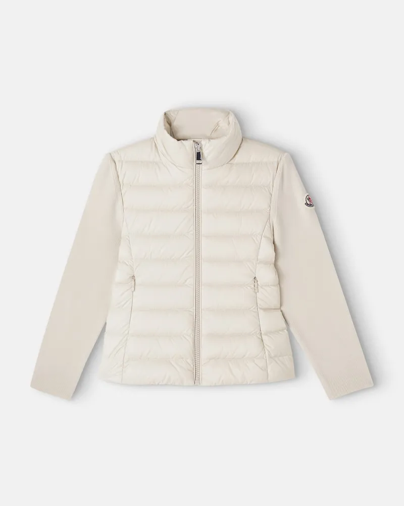 Moncler Daunenjacke mit Strick Beige