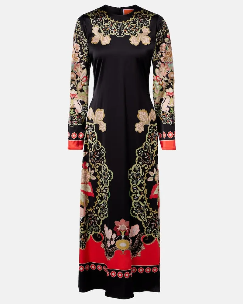 La DoubleJ Maxikleid Cornucopia Placée Schwarz