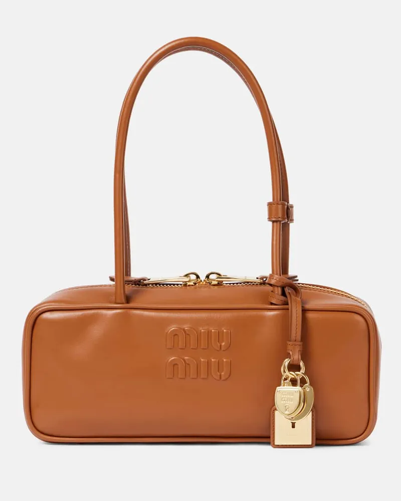 Miu Miu Tote Bag Beau aus Leder Braun