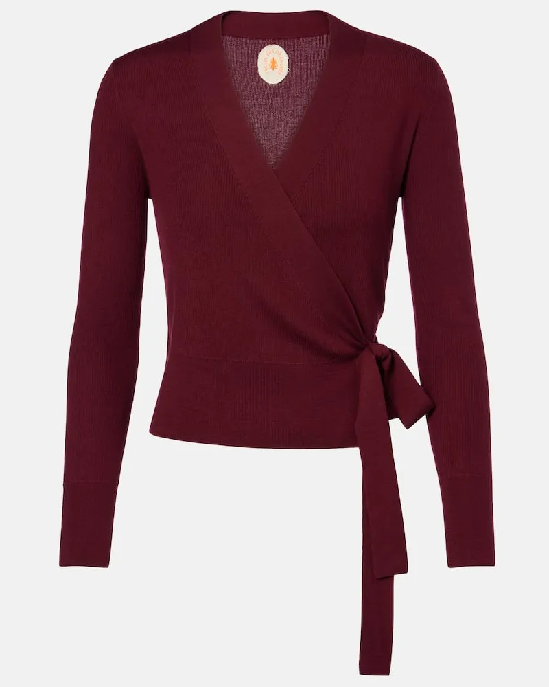 Jardin des Orangers Cardigan aus Schurwolle Burgund