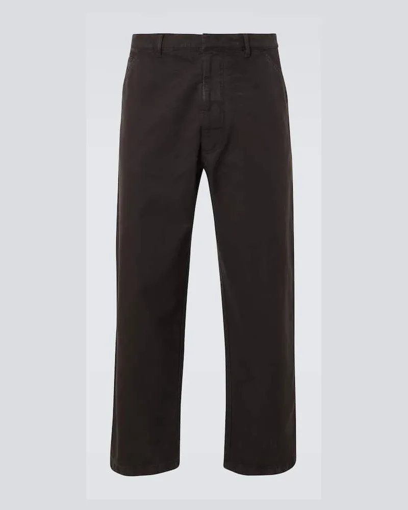 Prada Chinohose aus Baumwolle Schwarz