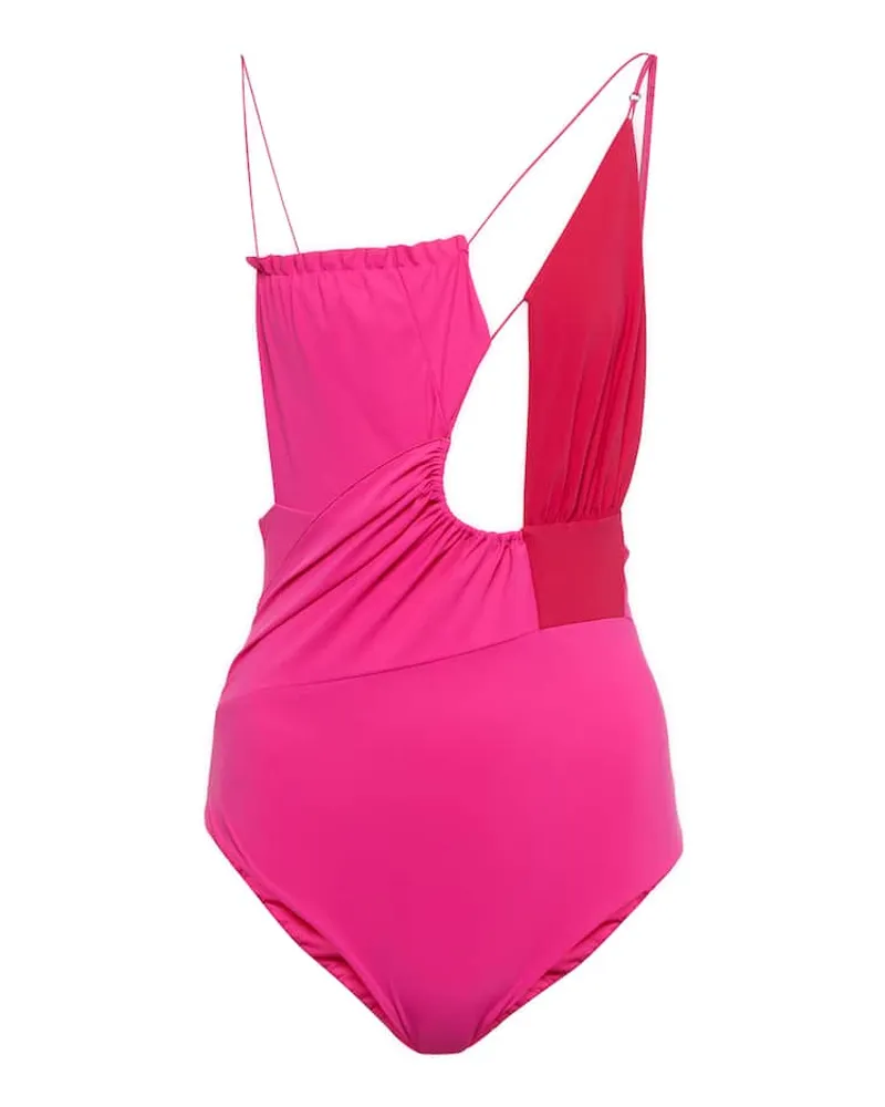 Nensi Dojaka Badeanzug mit Cut-outs Pink
