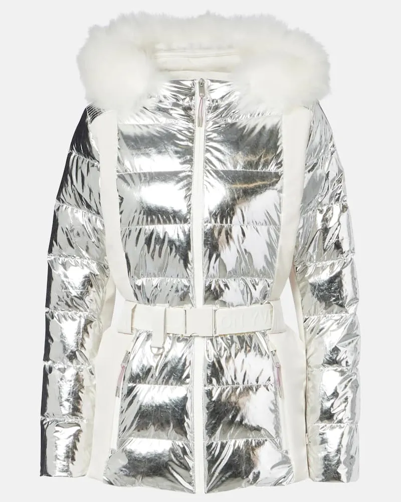 Yves Salomon Skijacke Doudoune 64cm Silber