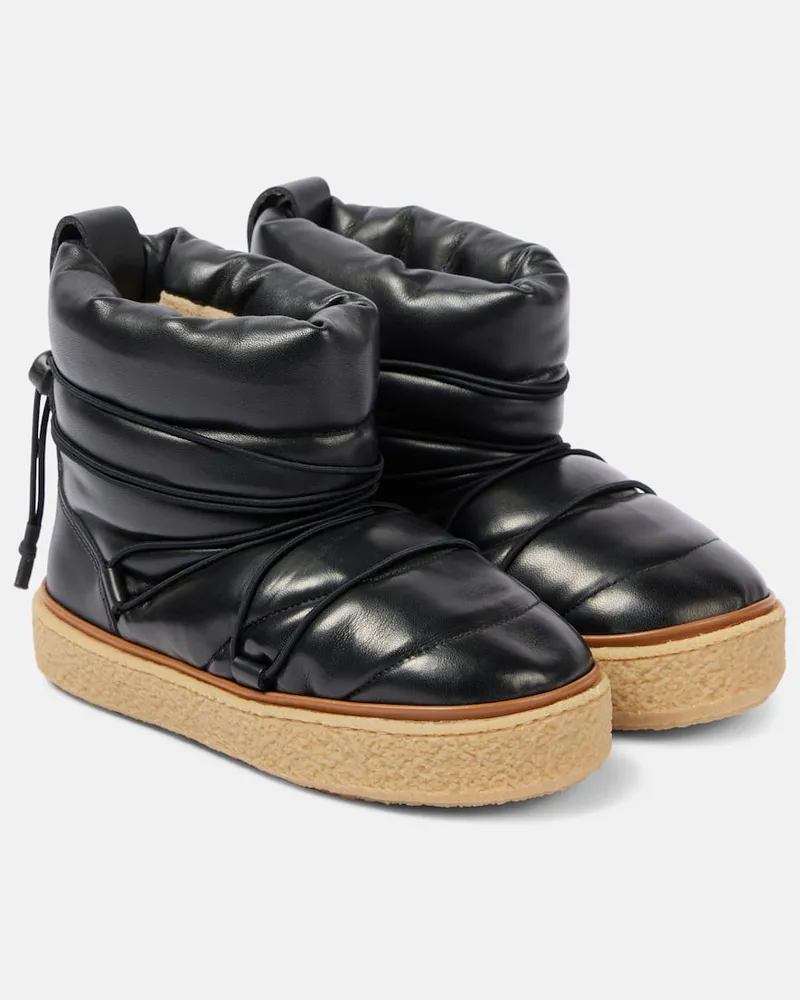 Isabel Marant Ankle Boots Heta aus Leder Schwarz