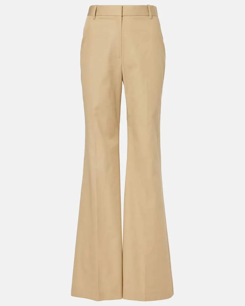Nili Lotan Schlaghose Effy aus Baumwolle Beige