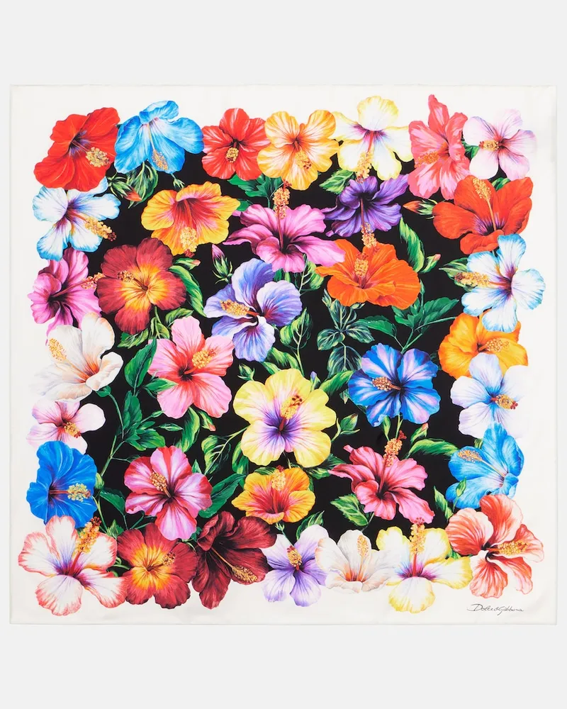 Dolce & Gabbana Tuch aus Seiden-Twill Multicolor