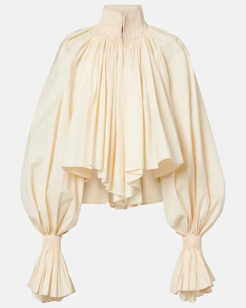 KHAITE Bluse Durer aus einem Baumwollgemisch Weiß