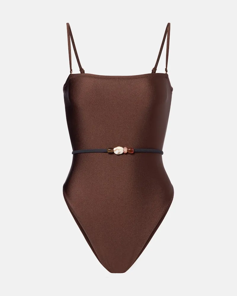 SAME Badeanzug Beaded Braun