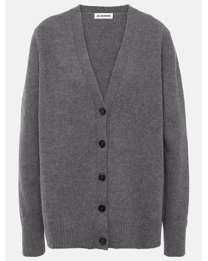Jil Sander Cardigan aus Wolle Grau
