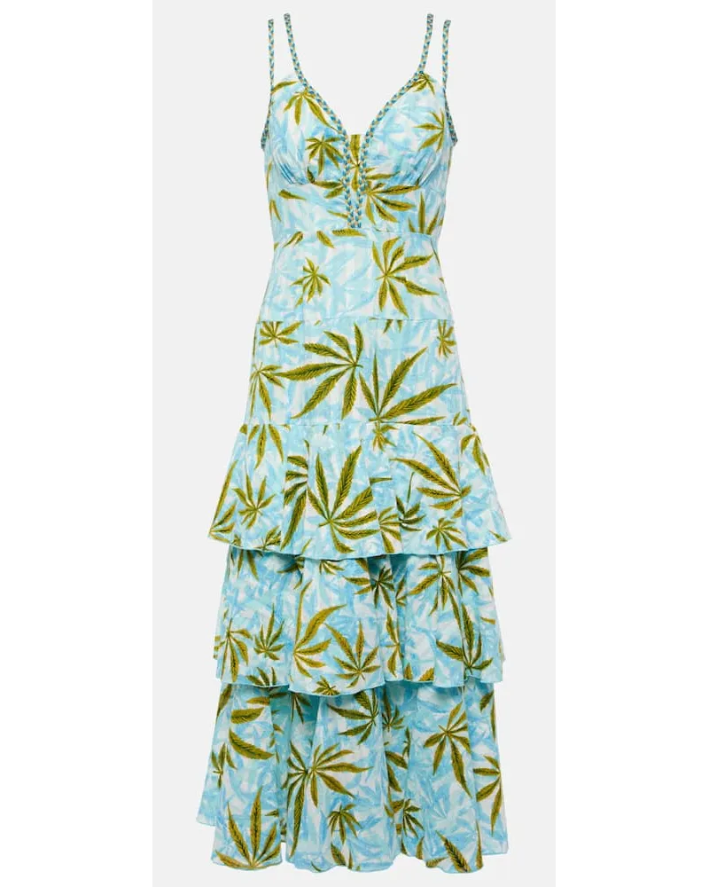 Diane von Furstenberg Bedrucktes Maxikleid Cate aus Baumwolle Multicolor