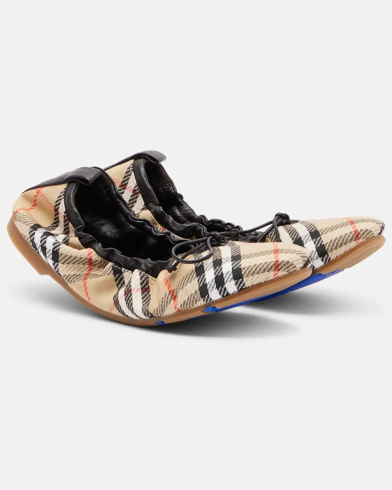 Burberry Ballerinas Fawn Burberry Check Beige
