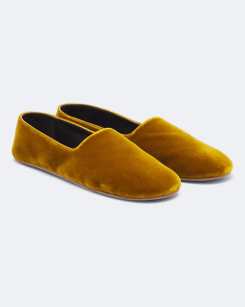 The Row Slip-Ons Ponti aus Samt Gelb
