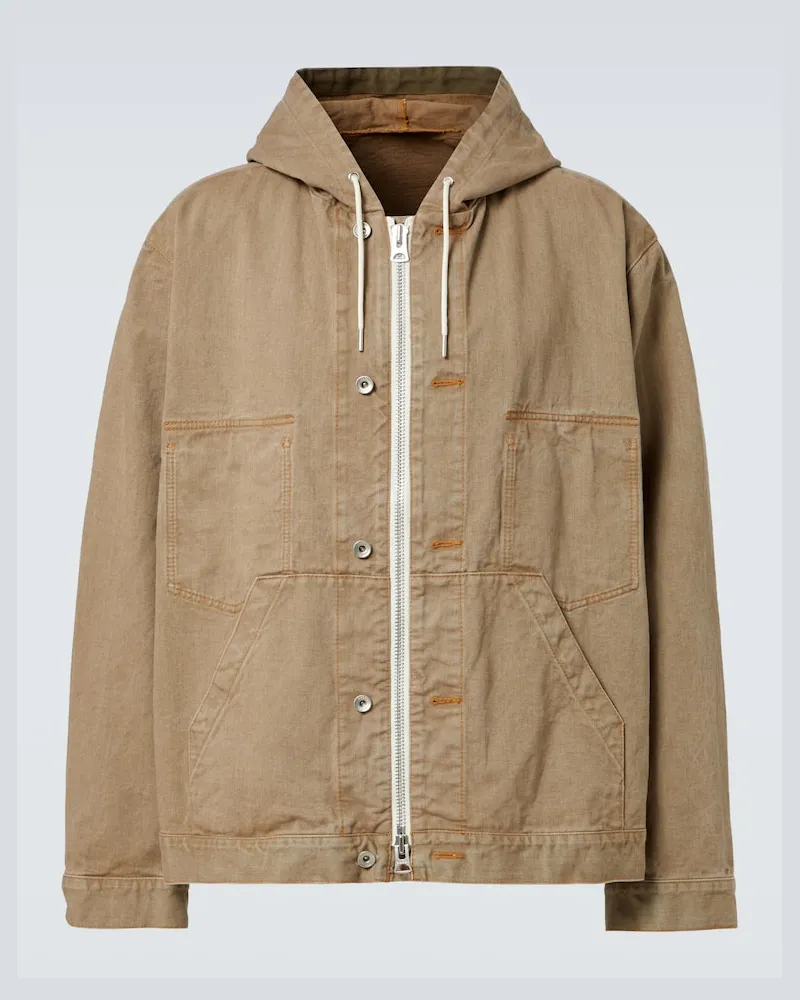 Sacai Jacke aus Denim Beige