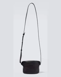 Jil Sander Messenger Bag aus Leder Schwarz