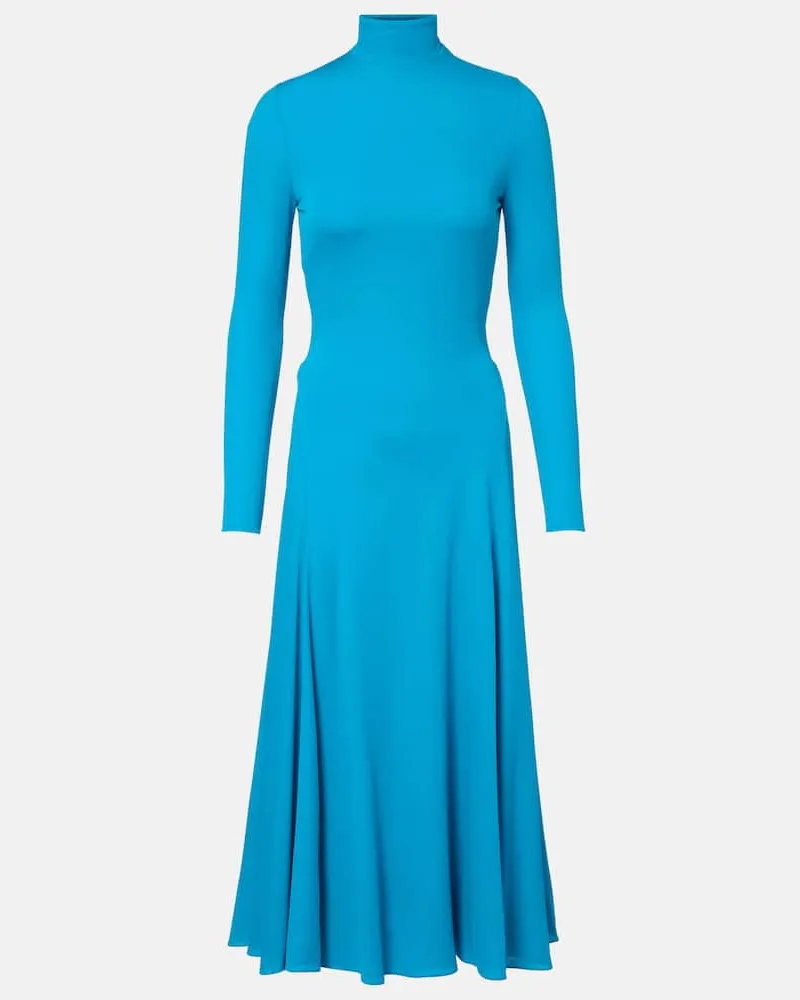 Alaïa Alaïa Midikleid aus Jersey Blau