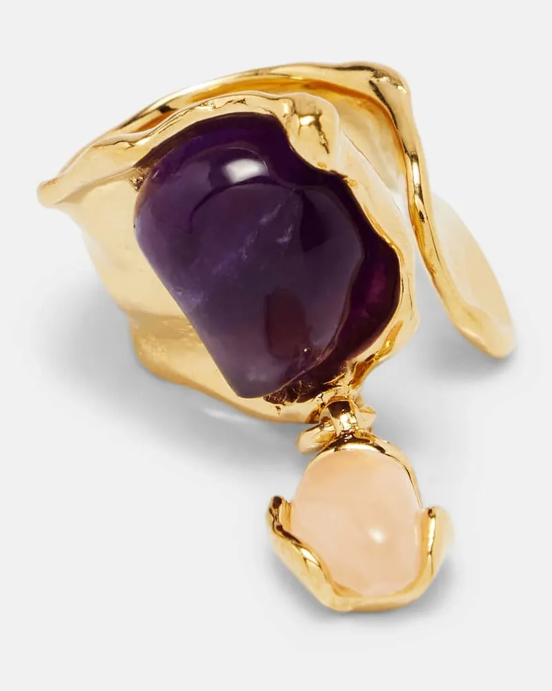 Chloé Chloé Ring Chloé Flower Soul mit Amethyst und Rosenquarz Gold