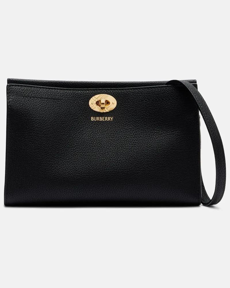 Burberry Schultertasche aus Leder Schwarz